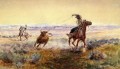 auf dem Teich Cowboy Charles Marion Russell Indianer